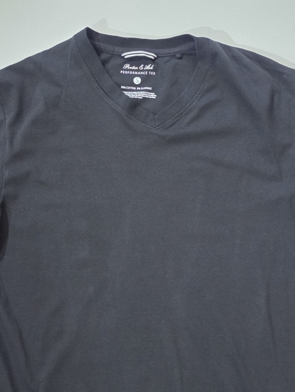 Porter & Ash Performance Tee Mens Small Black Minimalist Activewear T-Shirt - Picture 4 of 4